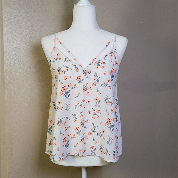 Lush White Floral Top Sz Small - Picture 1 of 10